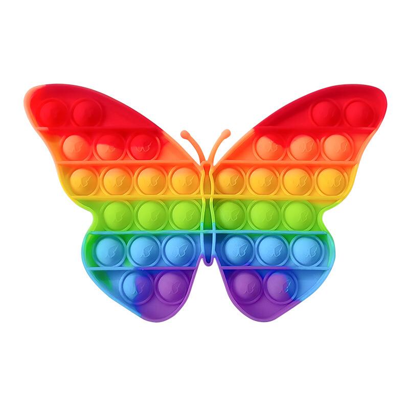 Edufuntoys - PUSH BUBBLE fidged/ pop it rainbow gobang/ pop it pelangi/ pop it among us/ bubble toys/ popit-kupu rainbow