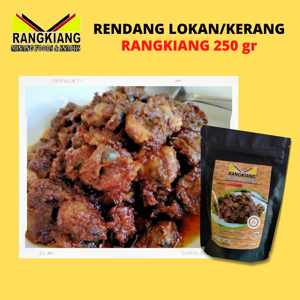 

Rendang Lokan/Kerang 250 gr, Rendang Rangkiang Asli Sumatera Barat