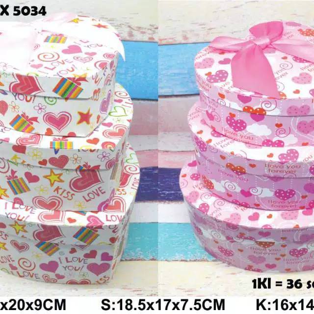 

KOTAK KADO BENTUK LOVE ISI 3 PCS KODE 5034 Y1