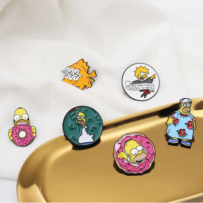 Bros Desain Kartun The Simpsons Bahan Alloy Untuk Aksesoris