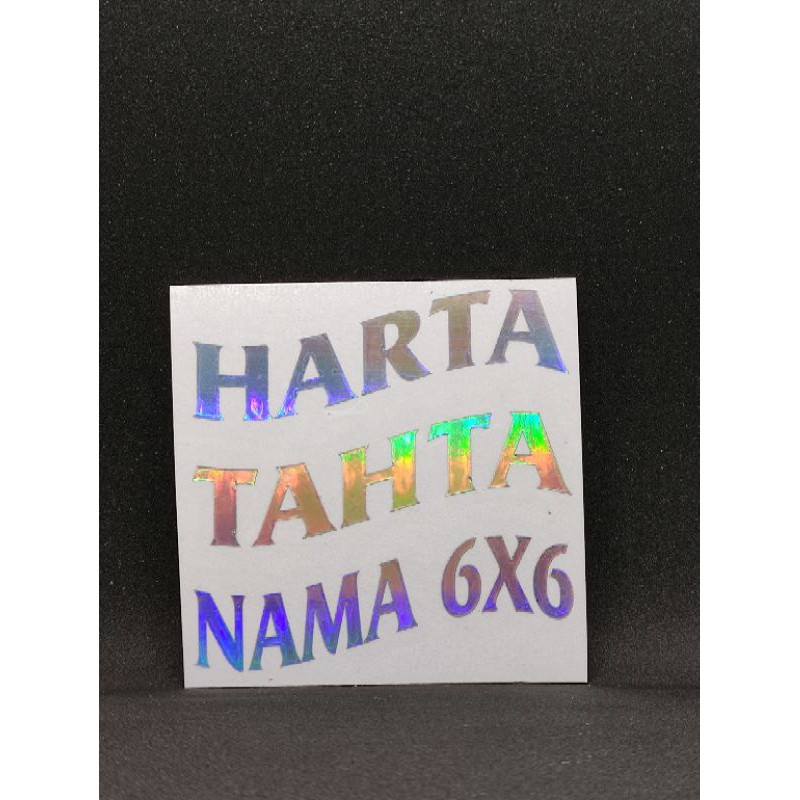 Stiker Harta Tahta Costum - harta tahta hologram