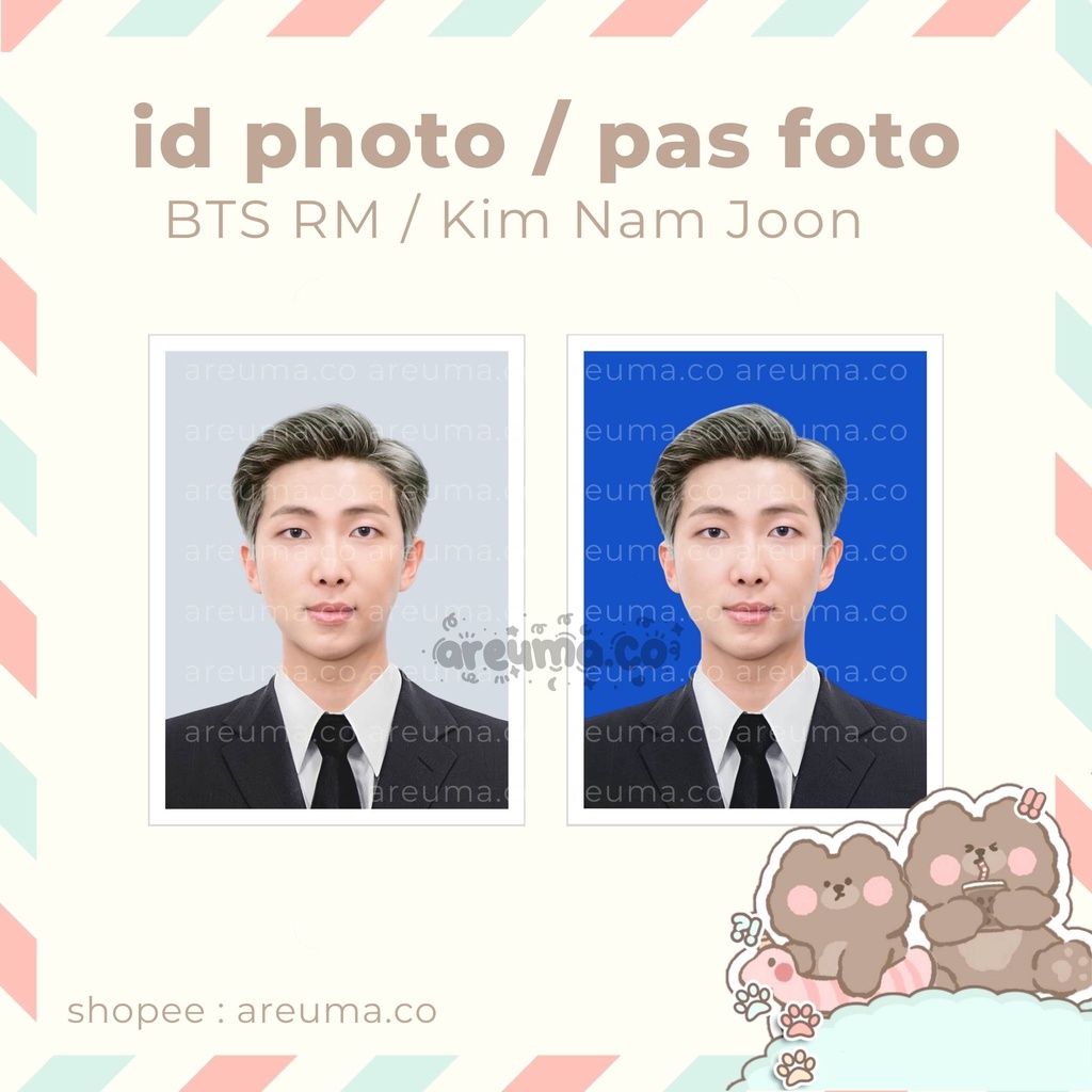 ID PHOTO / PAS FOTO BTS RM, JIN, SUGA, J-HOPE, V, JUNGKOOK