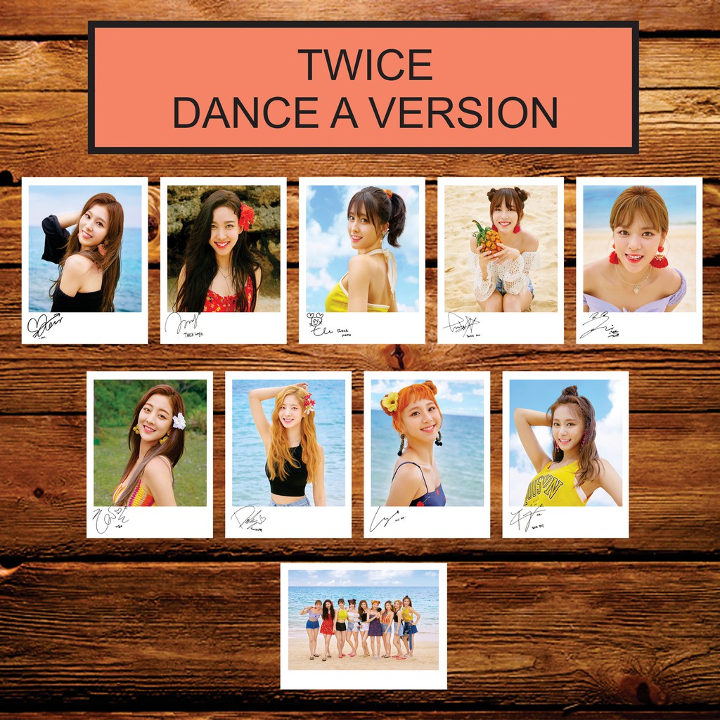 TWICE DANCE THE NIGHT AWAY SIGNED KPOP POLAROID