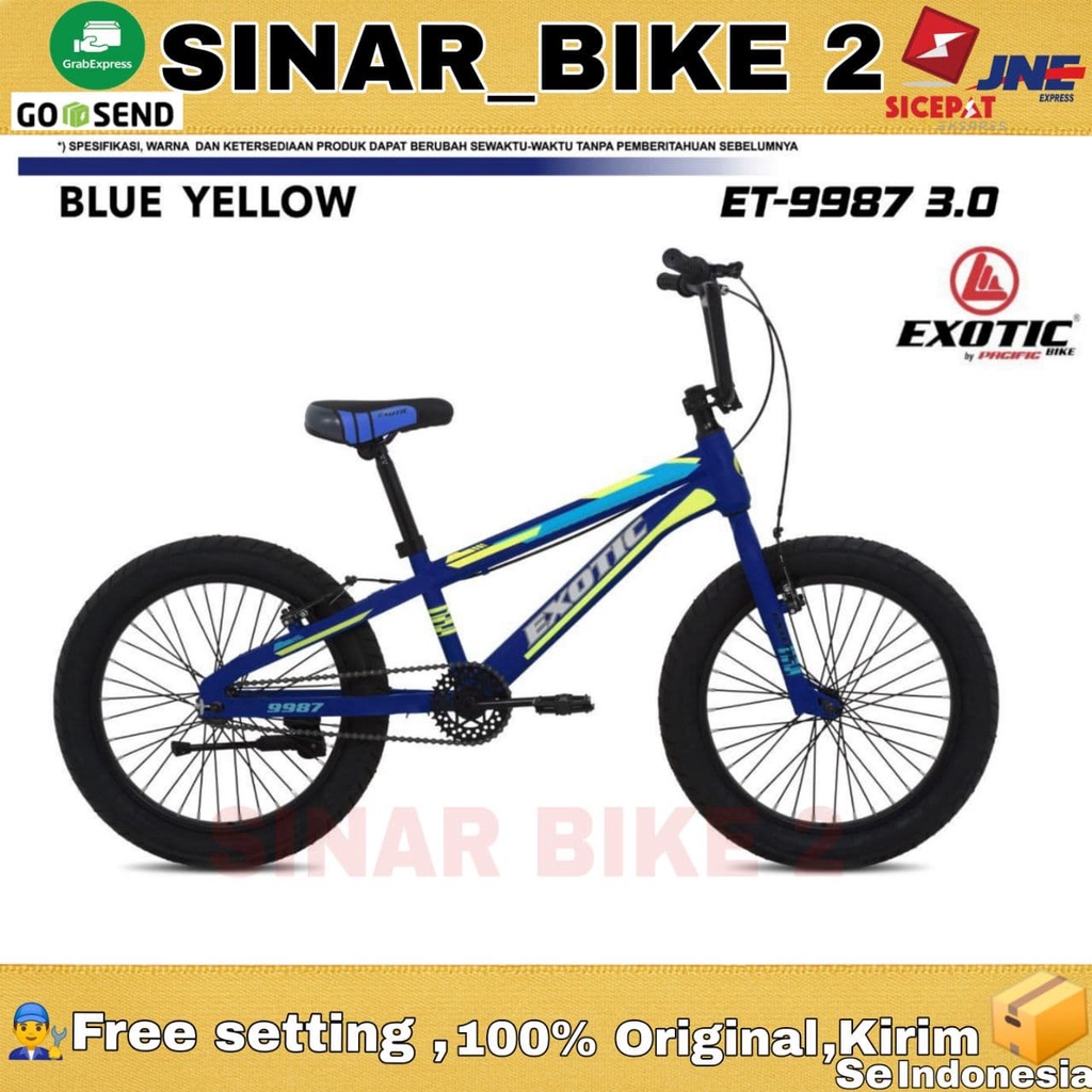 Sepeda Anak Bmx Exotic ET-9987 3.0 Ban Jumbo Tanpa Rotor