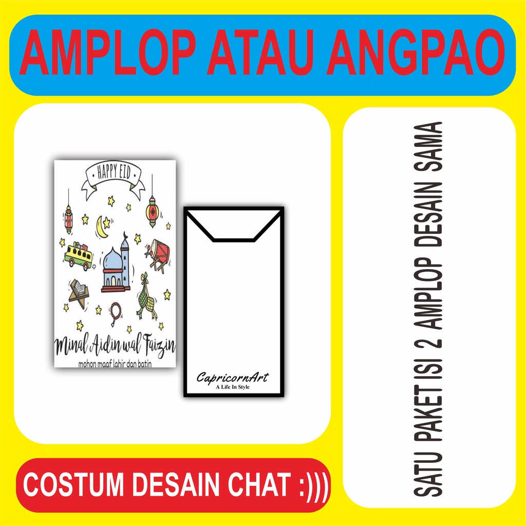 

Amplop Lebaran Idul Fitri Unik Dan Lucu Murah Isi 2 Amplop