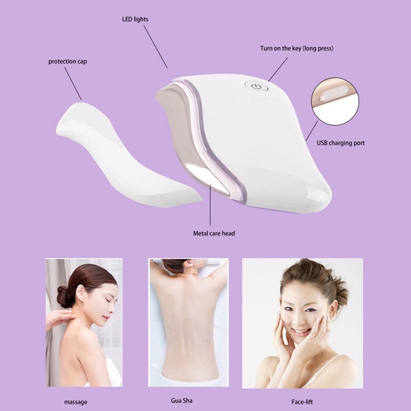 Guasha Beauty Machine Face & Body Rejuvenation Massager Wajah Pemijat Perawatan Kulit Anti Anging Facial Massage-6