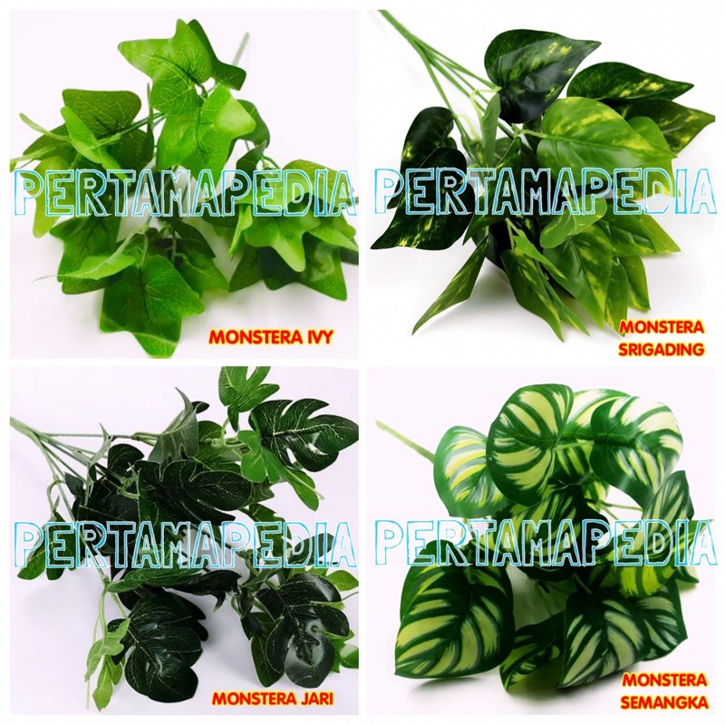 Monstera Bunga Plastik Rumput Plastik Daun Plastik Daun Rambat Plastik Busa Bunga Flower Foam Shopee Indonesia