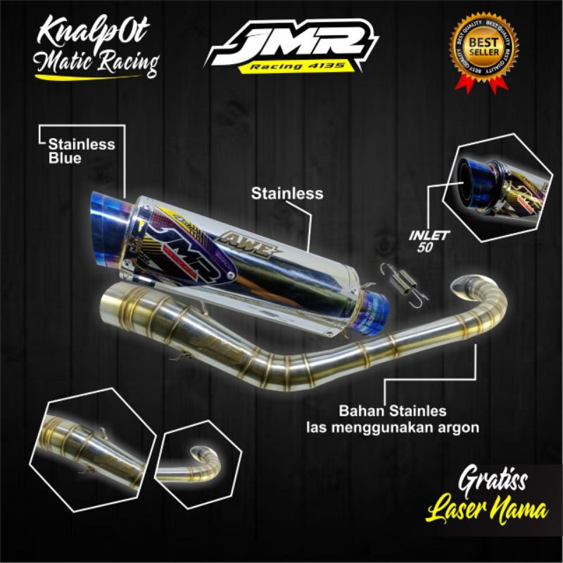 KNALPOT NMAX BORE UP JMR RACING 4135