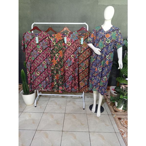 daster kencana ungu lebel biru