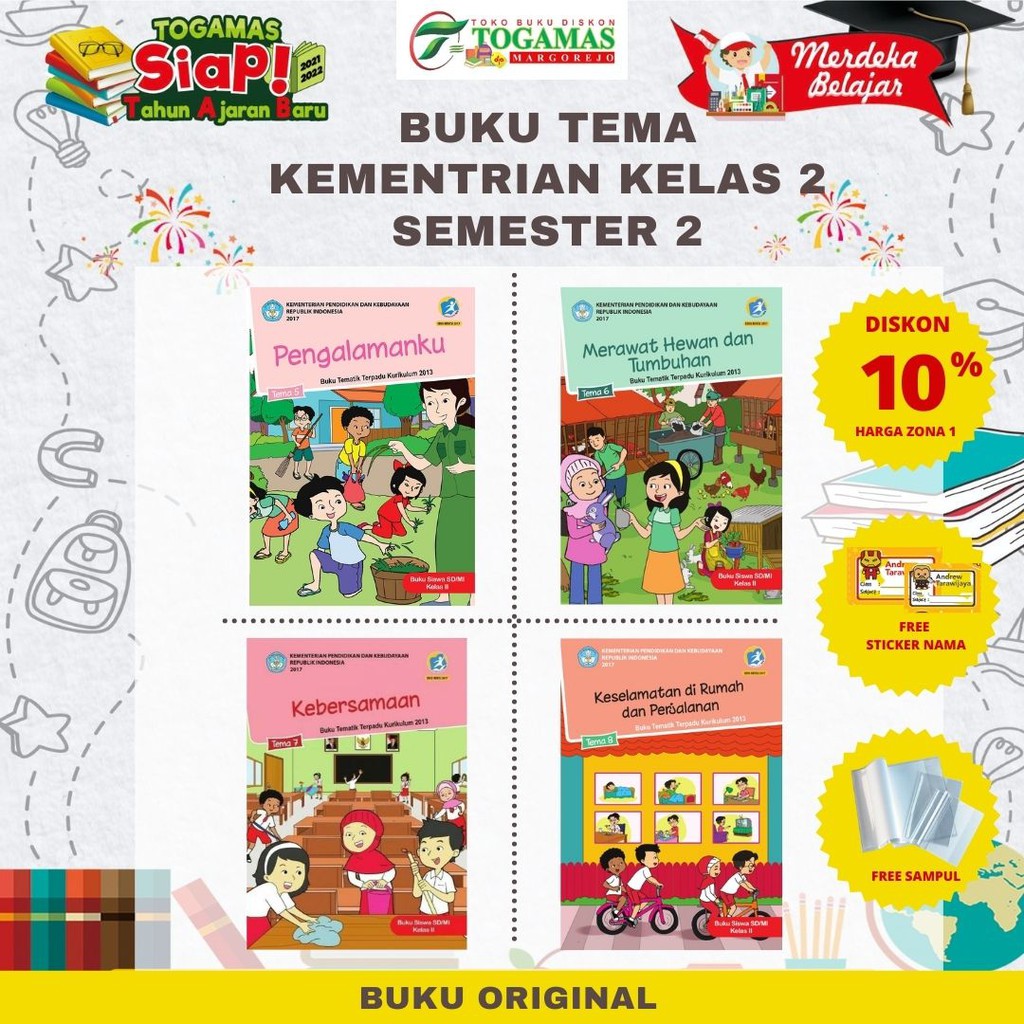 BUKU TEMATIK TEMA DIKNAS SD KELAS 2 SEMESTER 2 ( TEMA 5 6 7 8 ) KURIKULUM 2013 ED. REVISI 2017