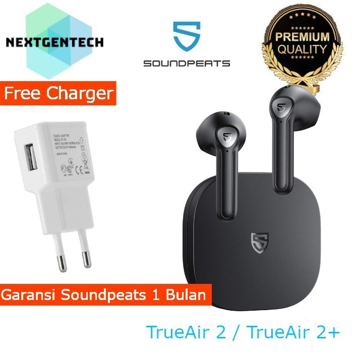 SOUNDPEATS TRUEAIR 2 TWS WIRELESS EARPHONE EARBUDS APTX BLUETOOTH 5.2