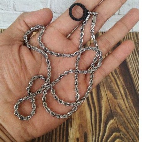 Cod new Cod KALUNG RANTAI STAINLESS BONUS KARET // GANTUNGAN V4PE