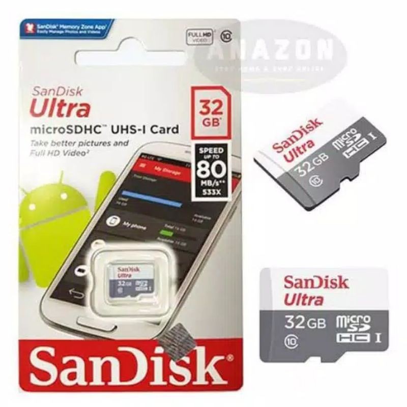 Kartu SD Memori Sandisk Ultra 32GB kelas 10 Memory Card Sandisk Ultra 32GB Class Original