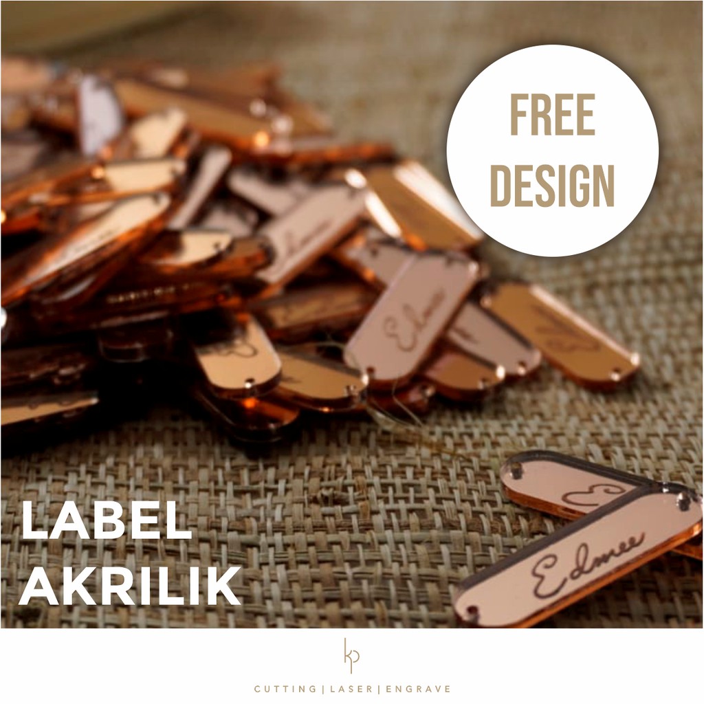 Label Rosegold Hijab Label produk bahan akrilik Label Label Rosegold Hijab Label produk bahan akrilik Label