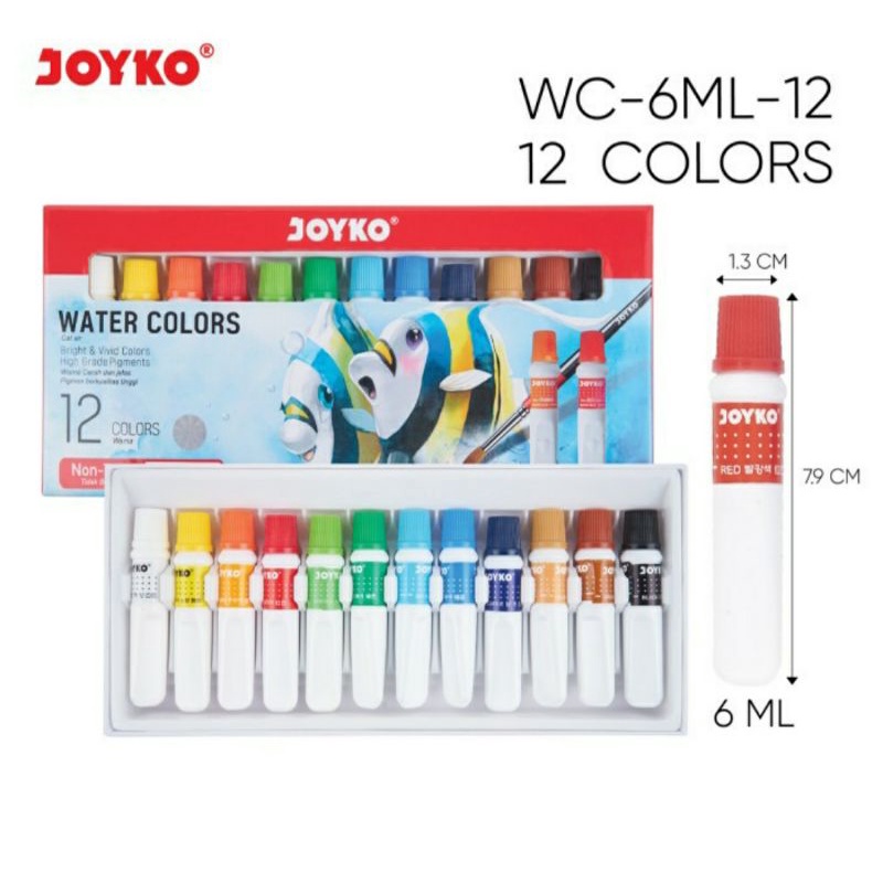 Cat air joyko water color 12 warna