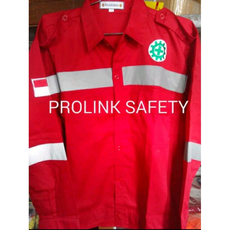 SERAGAM SAFETY MERAH HSE SCOTLIGHT 5CM