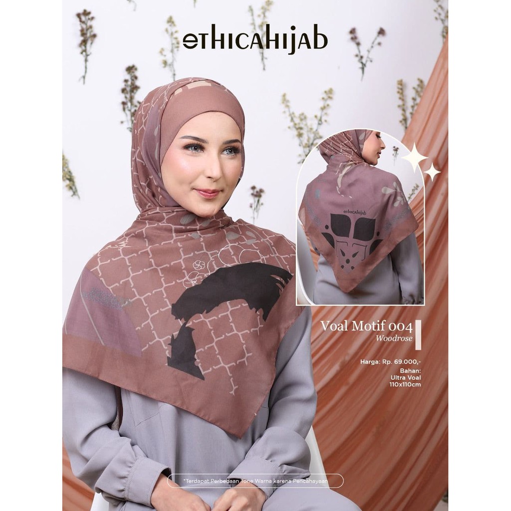 Hijab Square Voal Motif 004 ORI By EthicaHijab