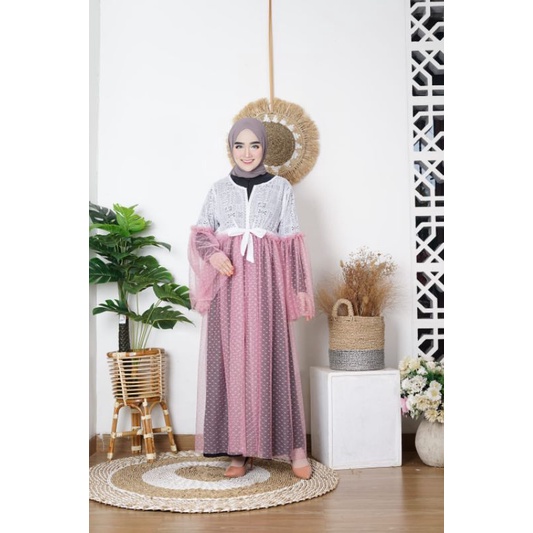 Vania outer dress/long outer brukat tile