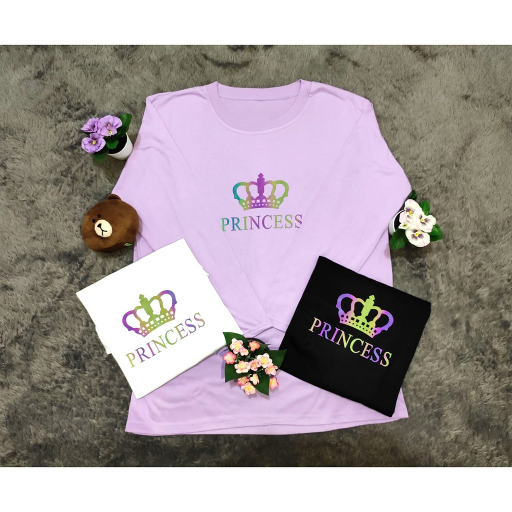 KAOS OVERSIZE LENGAN PANJANG BERCAHAYA MOTIF PRINCESS | OP004