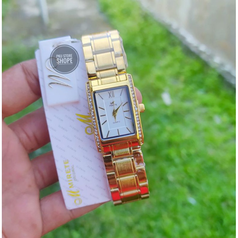 COD JAM TANGAN WANITA MERETE ORIGINAL JAM TANGAN KASUAL WANITA IMPORT TAHAN AIR JAM TANGAN CEWEK TAHAN AIR RANTAI STAINLIS STEL PETAK, JAM TANGAN SPORTY WANITA WATER RESISTANT MIRETE