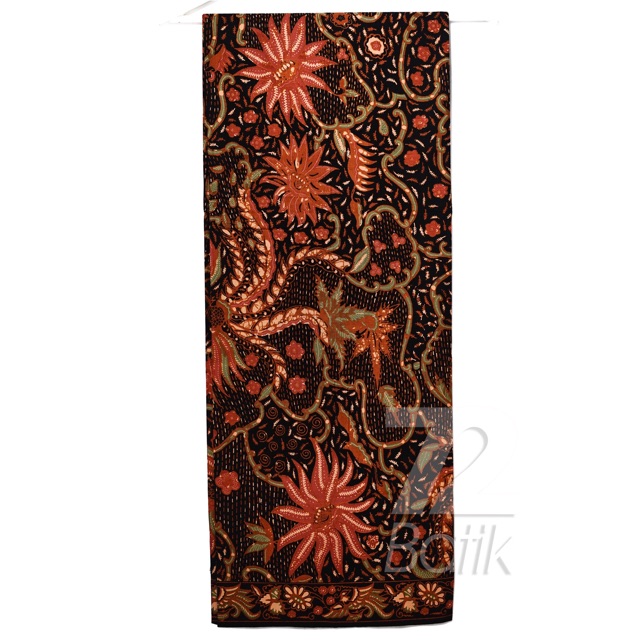 BAHAN BATIK PREMIUM Katun Motif Bunga Warna Hitam Nila Hijau 722542 Cap 72 Jarik Jarit Samping Kebat Panjang Batik Katun Modern Premium Bahan Seragam Batik Pernikahan Kantor Keluarga Murah Kamen Jadi Batik Bali Lembaran