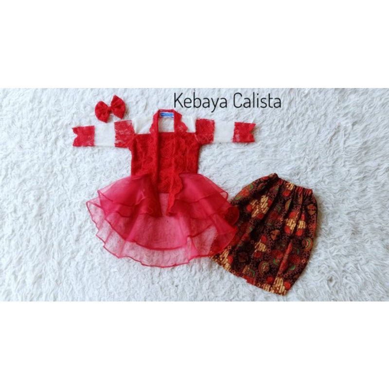 Kebaya Modern Calista brukat kombi Anak-anak dan Dewasa