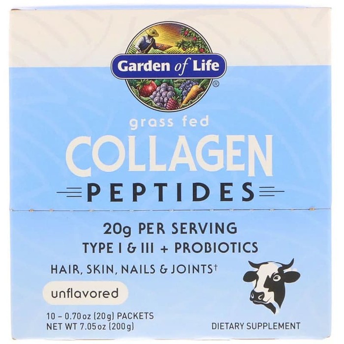 Garden of Life Grass Fed Collagen Peptides No Rasa 10 Paket Kolagen