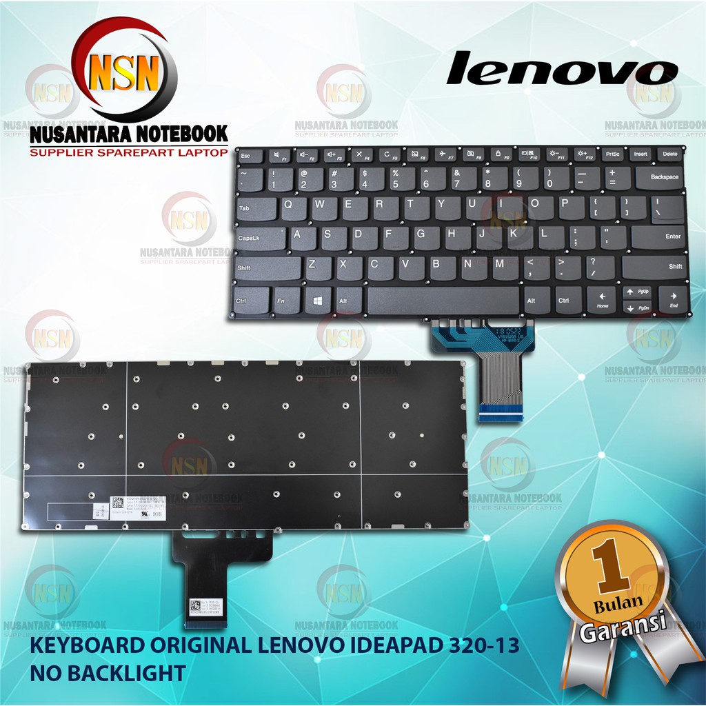 Keyboard Original Lenovo Ideapad 320-13 320S-13IKB Gray No BackLight