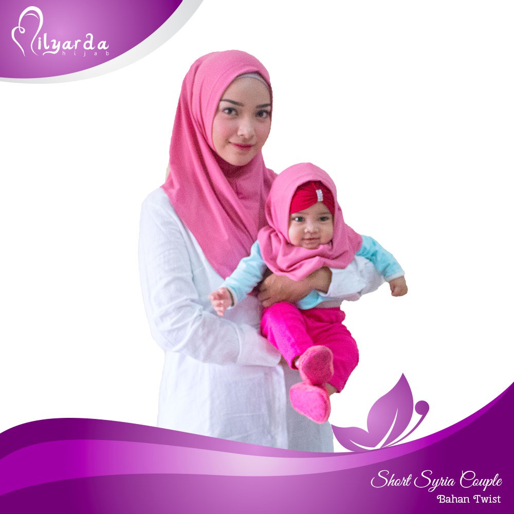 Milyarda hijab instan short syiria COUPLE ibu dan anak  