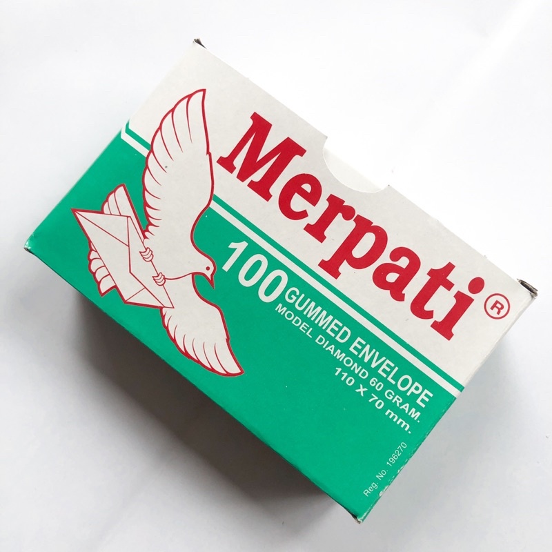 (1 Pack) Amplop Merpati Visit Hijau 60 Gram