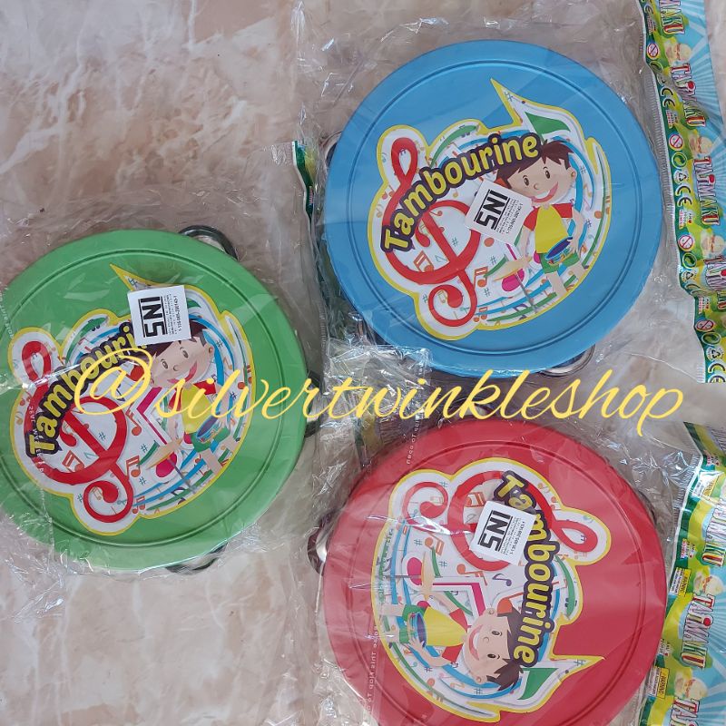 Mainan edukasi motorik alat musik music rebana tamborin tambourine tambourin kerincing bayi kerincin
