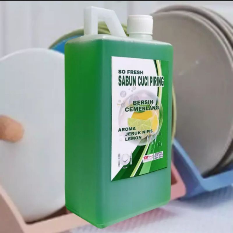 SABUN CUCI PIRING JERUK NIPIS 1 LITER (SO FRESH CAIRAN PENCUCI PIRING)