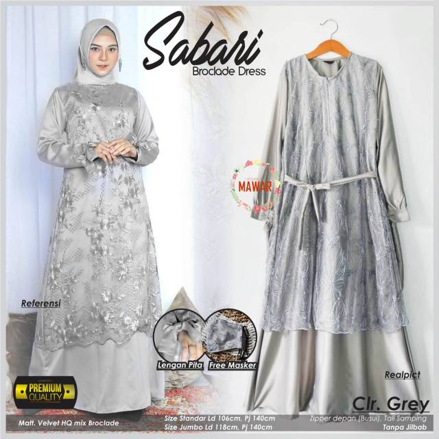 Goenzshop Gamis Sabari Brokat