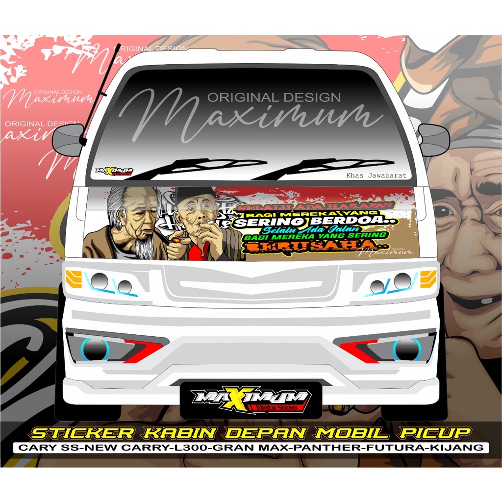 STICKER KABIN DEPAN MOBIL PICKUP SS / FUTURA /KABIN DEPAN SS FUTURA CUSTOM-DUNIA_STICKER-B04