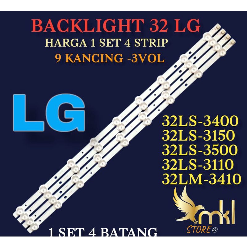 BACKLIGHT TV LED LG32LS 9KANCING 3VOL 32LS3400-32LS3150-32LS3500-32LS3110-32LS3410