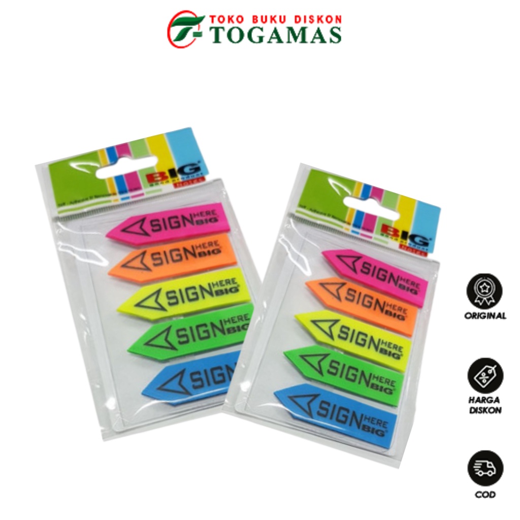 

READY STOCK !! POST IT INDEX SIGN HERE 5W ART 6021 BIG