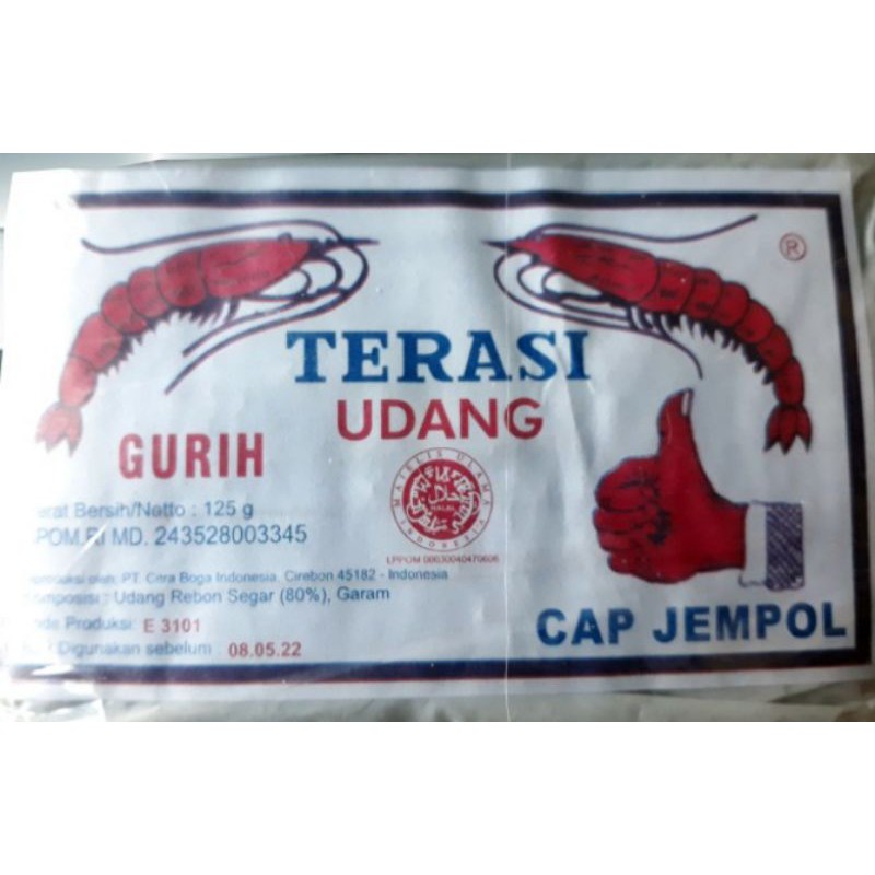 

TERASI UDANG CAP JEMPOL KHAS CIREBON 125 Gr