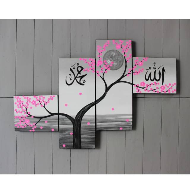 Lafadz Allah Dan Muhammad kaligrafi Shabby rumah modern