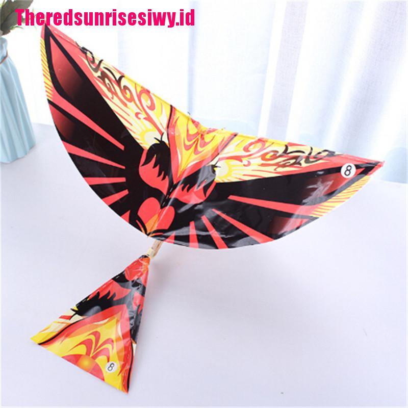 【Theredsunrisesiwy.id】Rubber Band Power Handmade Birds Models Science Kite Toys Kids Assembly Gift