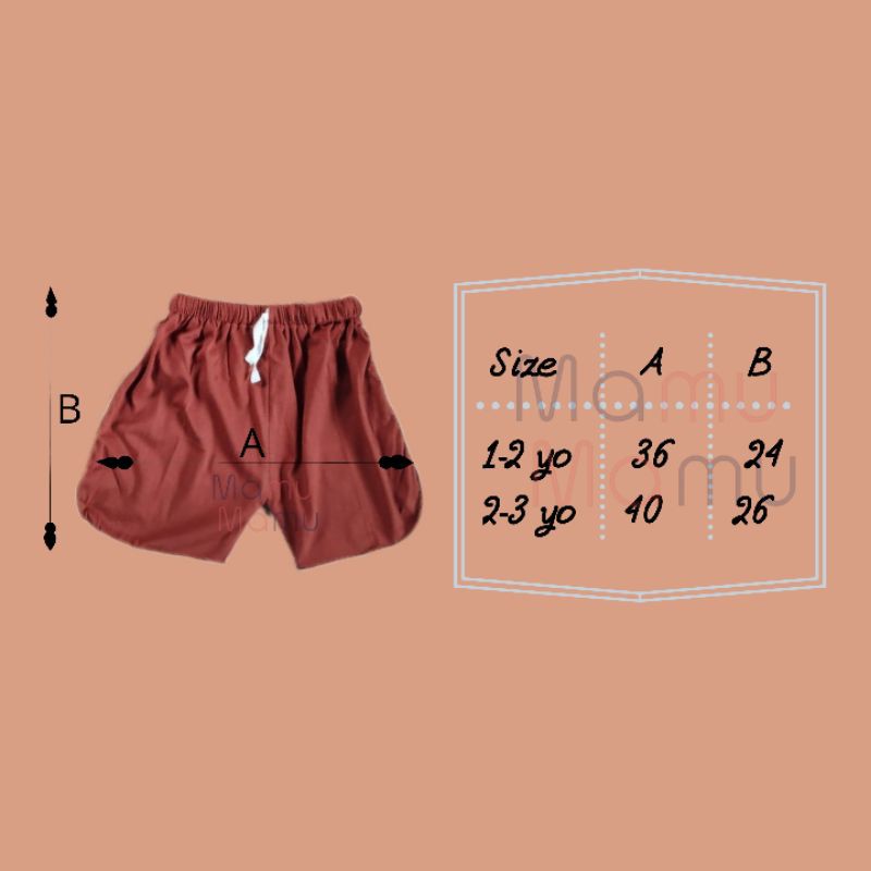 Celana pendek retro anak