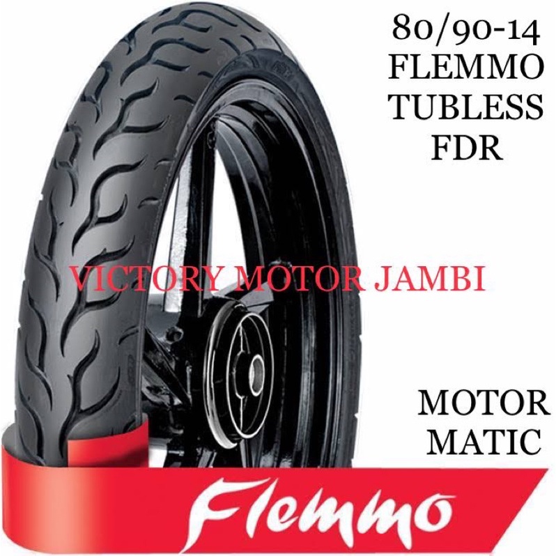 BAN LUAR DEPAN MOTOR MATIC 80/90-14 FLEMMO TUBLESS FDR