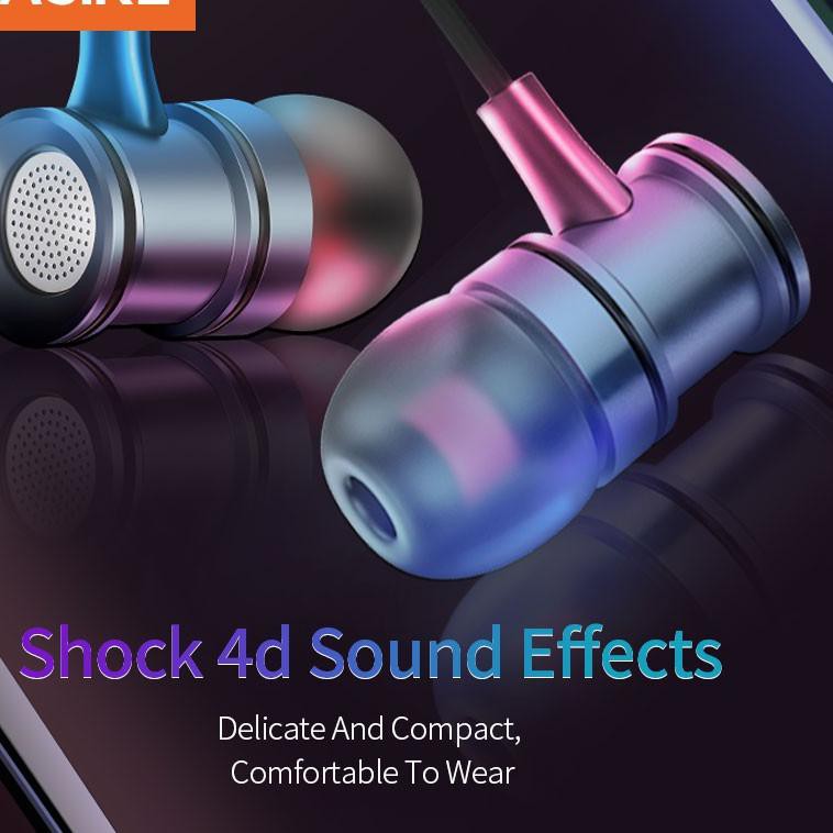 「Top Seller」 -6 > Headset Gaming BASIKE Earphone In-ear 3.5mm dengan Mikrofon 1.2m untuk iPhone Andr