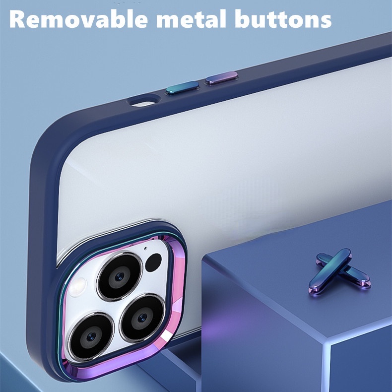 Case Handphone Motif Aurora Bahan Metal Untuk Iphone 13 Pro Max 11 12 Pro Max X Xs Max XR