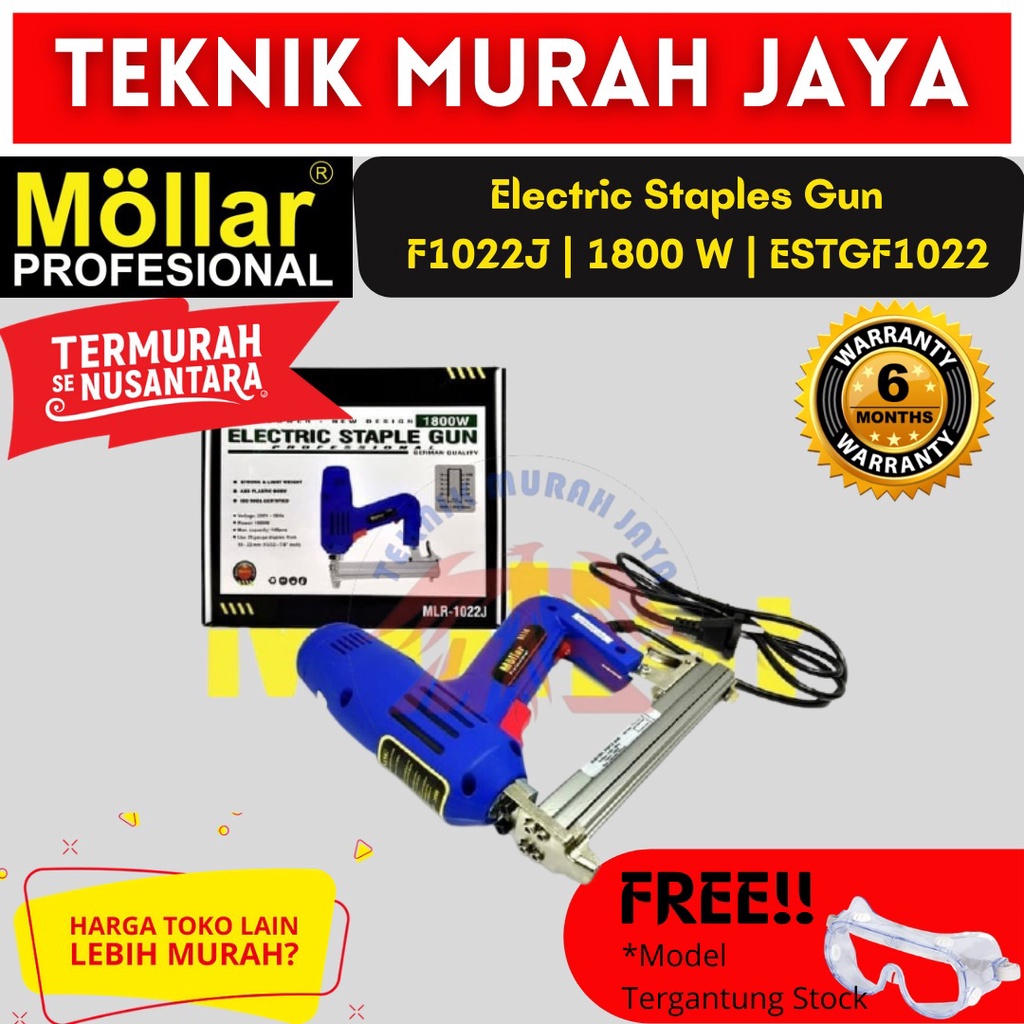 

Staples Tembak Listrik Mollar ESTGF 1022 ESTGF1022 Electric Stapler Gun