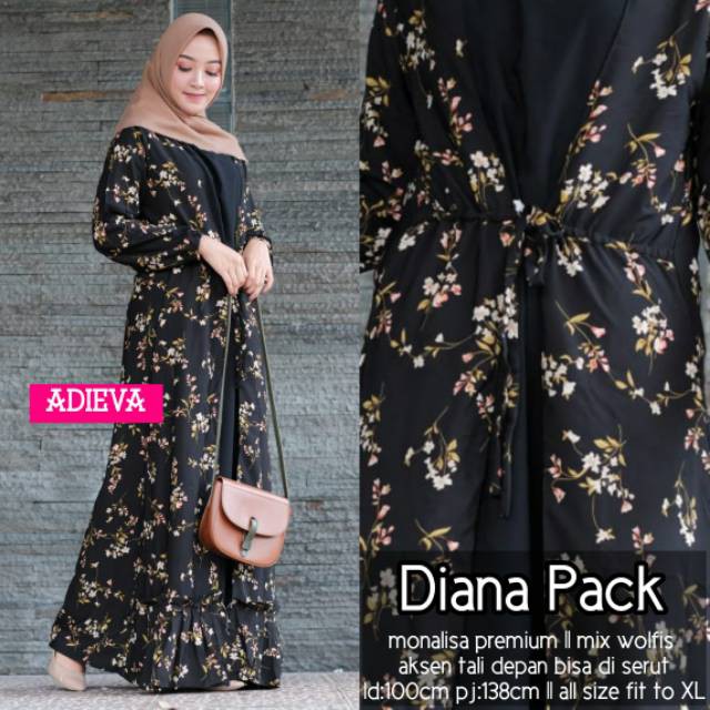 Fashion Wanita Gamis Diana Pack Adieva