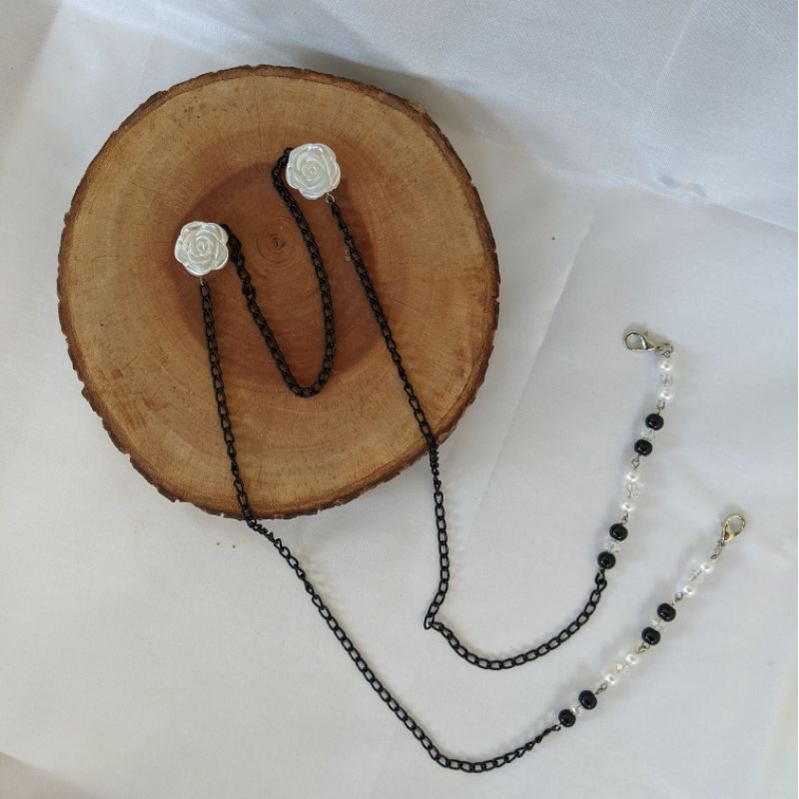 Kalung Masker 2in1 Hijab / Kalung Konektor / Kalung Masker Kait Rantai Hanging Series