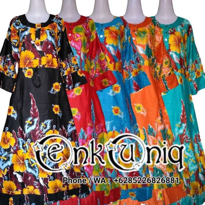Batik Pekalongan / Dress Batik / Batik Muslim / Daster / Maura Batik - Merah