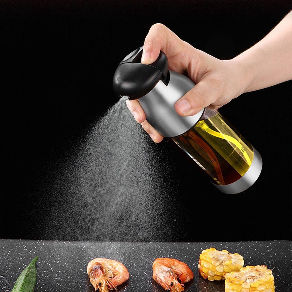 [Elegan] Oil Sprayer Roasting Memanggang BBQ Stainless Steel Kokoh Multifungsi Botol Spray