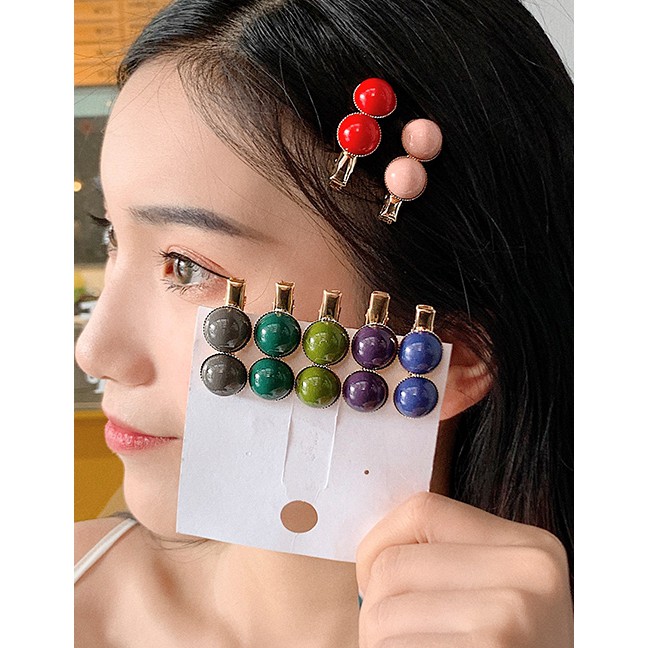 LRC Jepit Rambut Fashion / One Alloy Resin Hairpin F75373