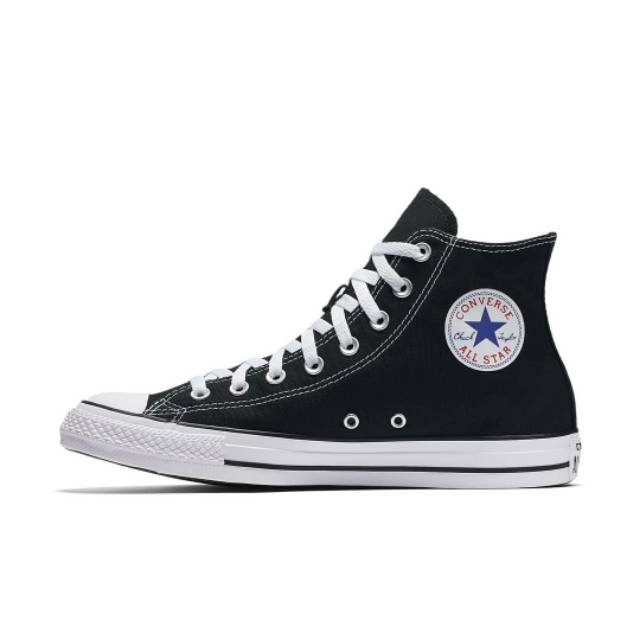 Sepatu Cowok Cewek Sneaker Converse CT Hi Black White Original BNWB